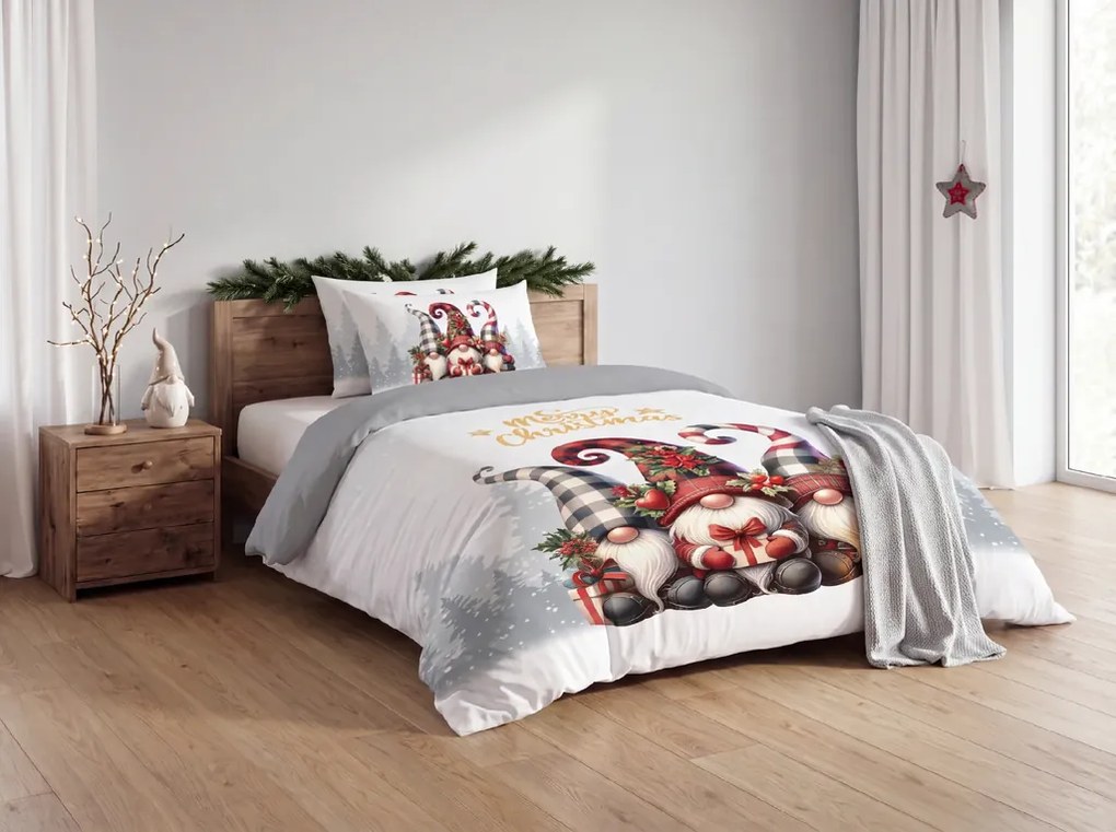 3D Mikroszálas ágyneműhuzat TRIO GNOMES színes Ágyneműhuzat mérete: 70 x 90 cm | 140 x 200 cm