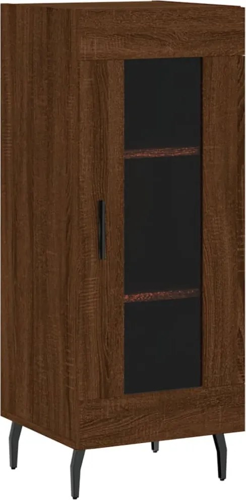 vidaXL barna tölgy színű szerelt fa tálalószekrény 34,5 x 34 x 90 cm