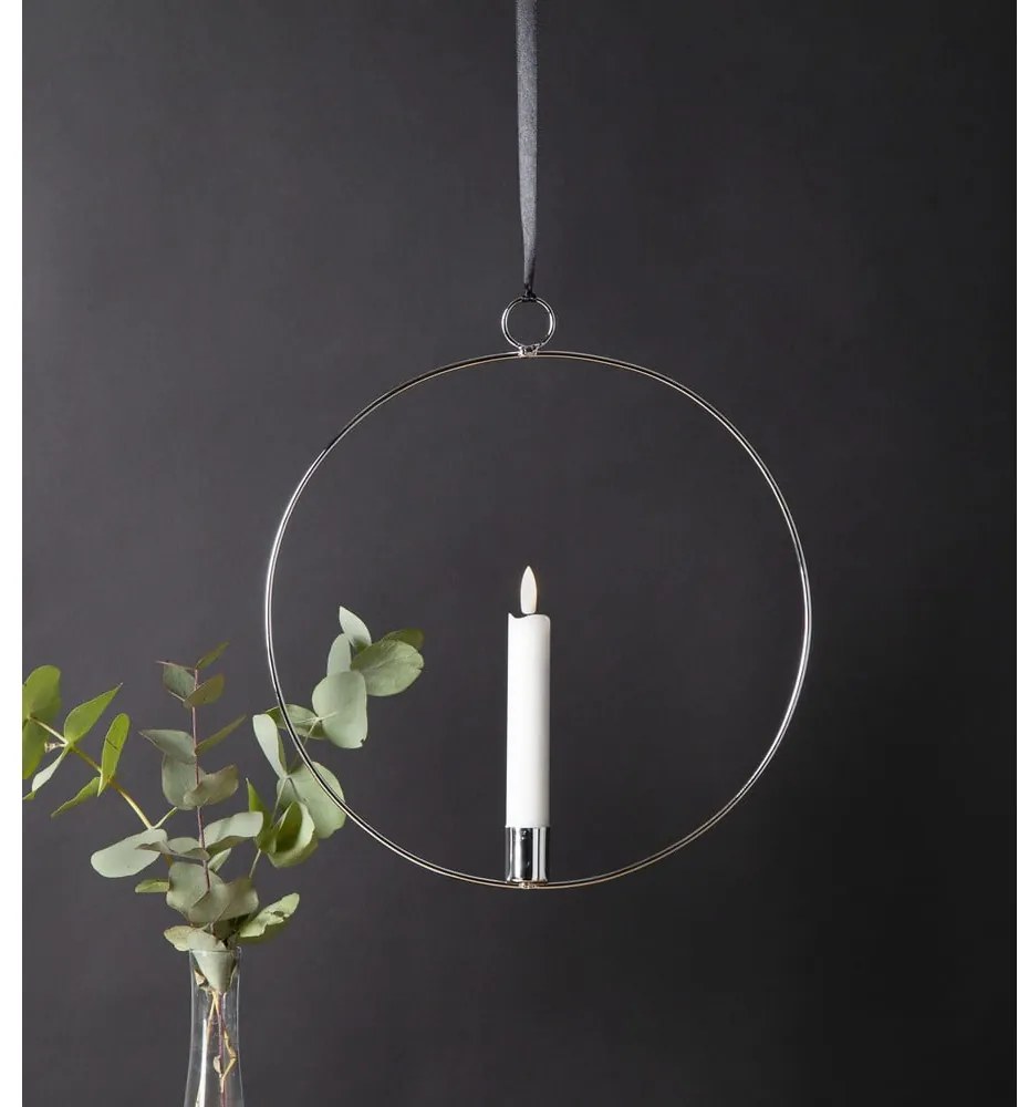 Ezüstszínű fénydekoráció Flamme Ring – Star Trading