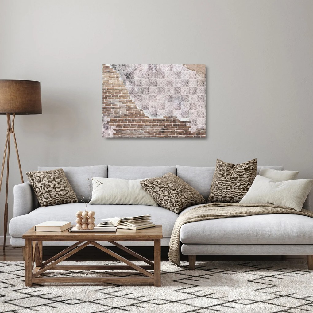 Üveg kép - Téglafal (70x50 cm)