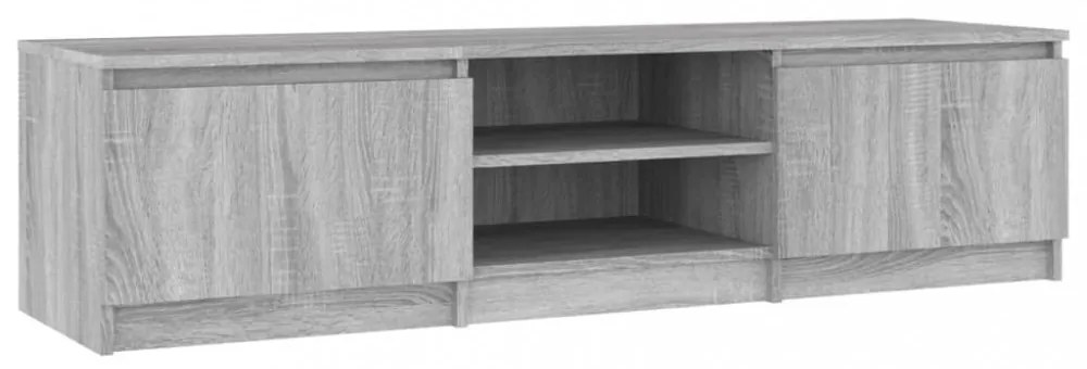 szürke sonoma színű szerelt fa TV-szekrény 140 x 40 x 35,5 cm