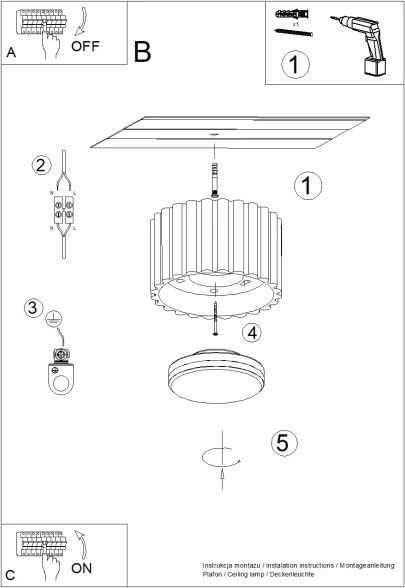 Brilagi - LED spotlámpa SFERA 1xGX53/30W/230V átm. 10 cm krémszínű