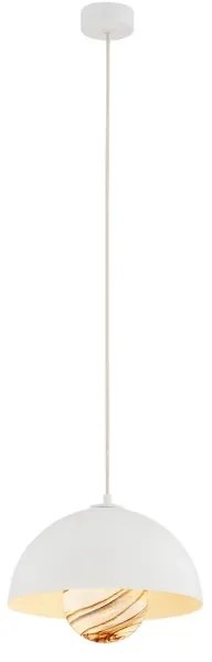 Argon 8443 - Csillár zsinóron PIAVA 1xE14/7W/230V alabástrom fehér