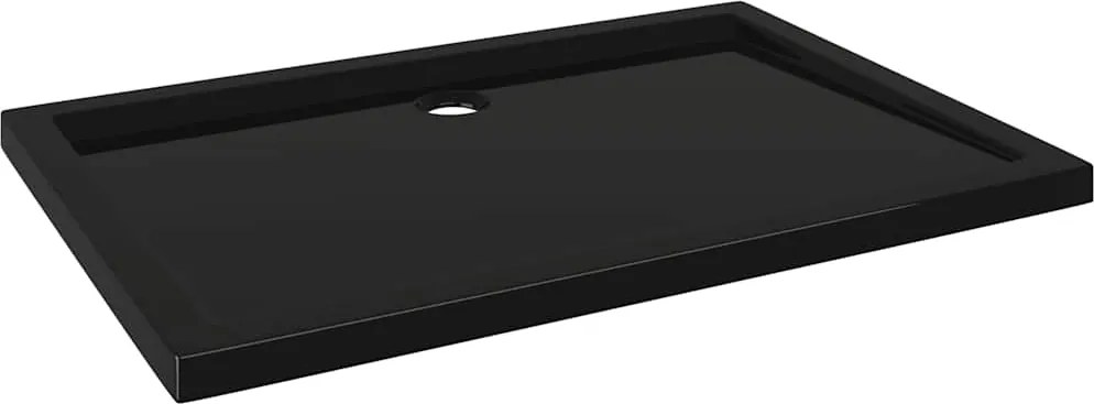 vidaXL téglalap alakú fekete ABS zuhanytálca 70 x 100 cm