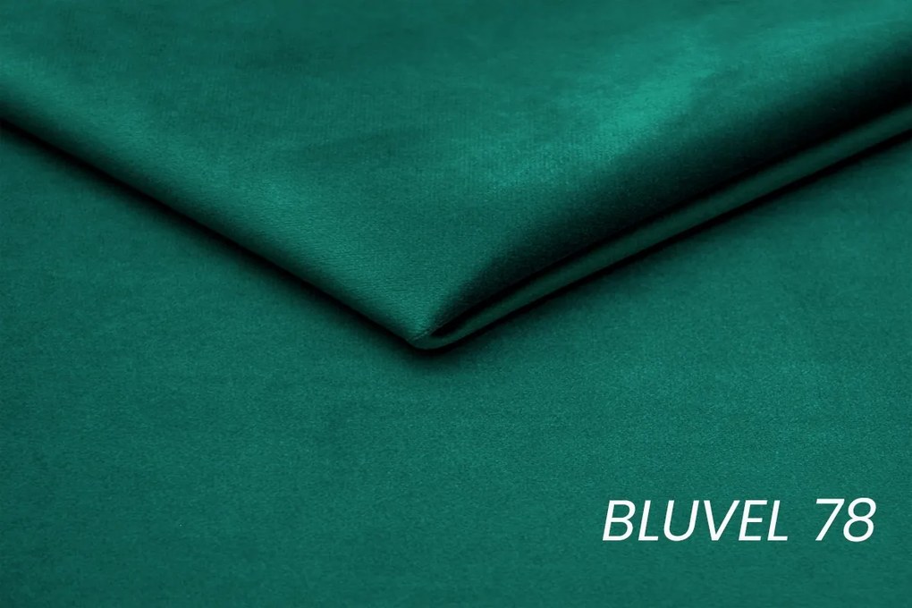 Nardo L sarokkanapé ágyfunkcióval bal oldali - zöld bársony Bluvel 78