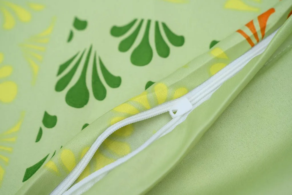 Mikroszatén ágyneműhuzat VELLARI, zöld Ágyneműhuzat mérete: 70 x 90 cm | 140 x 200 cm