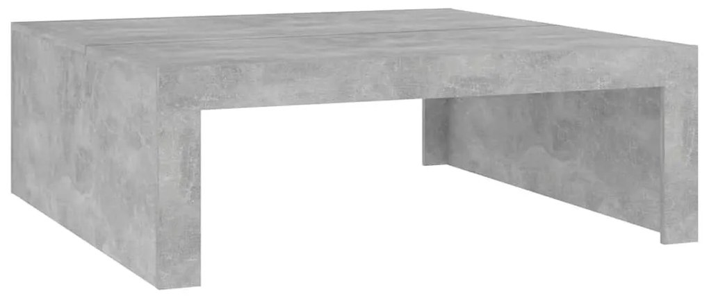 Betonszürke szerelt fa dohányzóasztal 100 x 100 x 35 cm