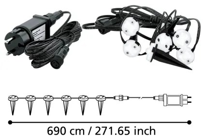 Eglo 900117 - SPINETOLI kültéri LED dekorációs lánc 6xLED IP65