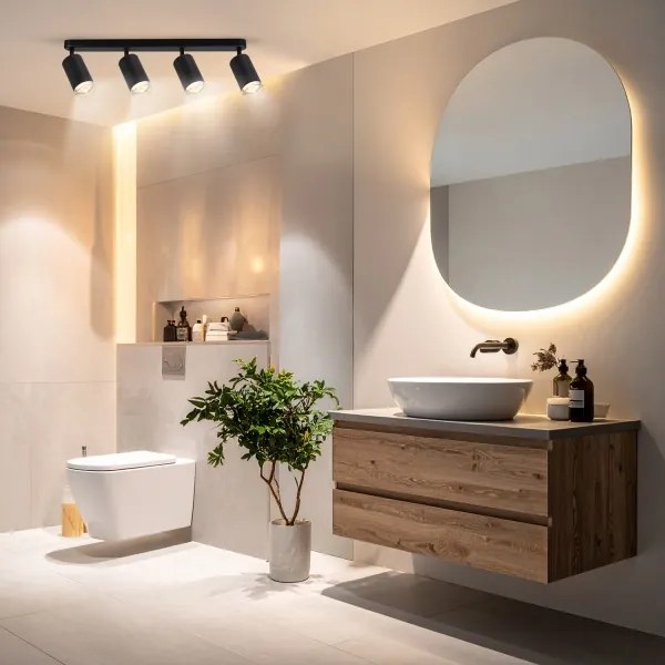 Brilagi - Fürdőszobai spotlámpa SELE 4xGU10/30W/230V IP44 fekete