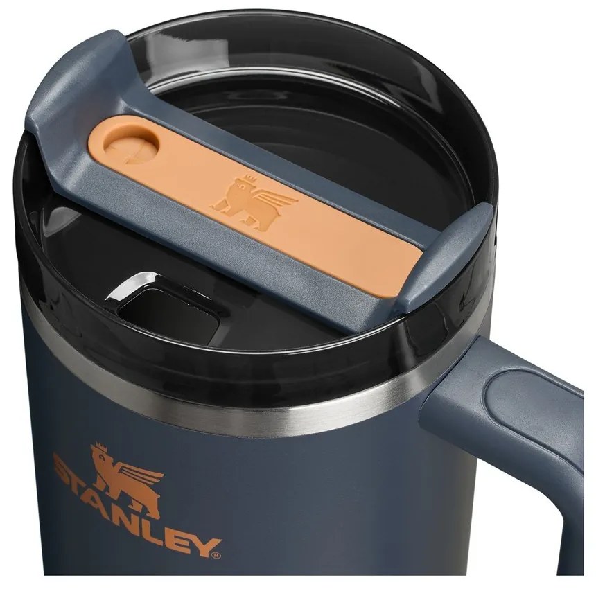 Sötétkék termosz szívószállal 1,18 l Quencher H2.O FlowState – Stanley