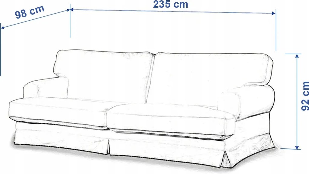 Ikea Ekeskog kinyitható kanapé huzat, sárga-kék