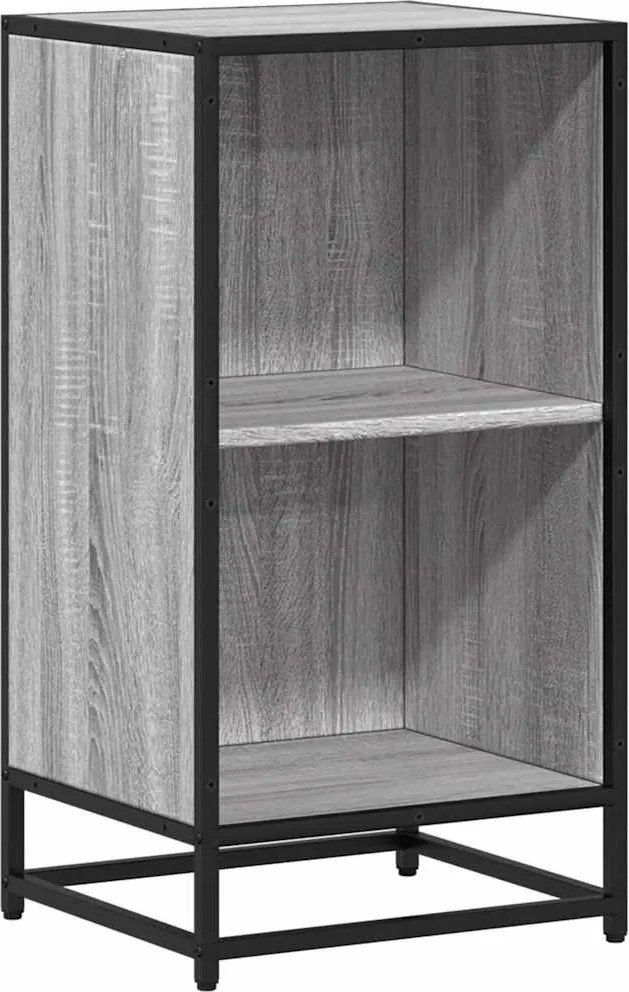 vidaXL szürke sonoma színű szerelt fa könyvszekrény 40x35x76 cm