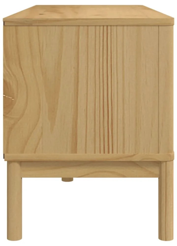 FLORO viaszbarna tömör fenyőfa TV-szekrény 114 x 43 x 55 cm