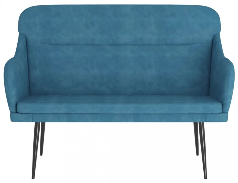 kék bársonypad 110 x 76 x 80 cm