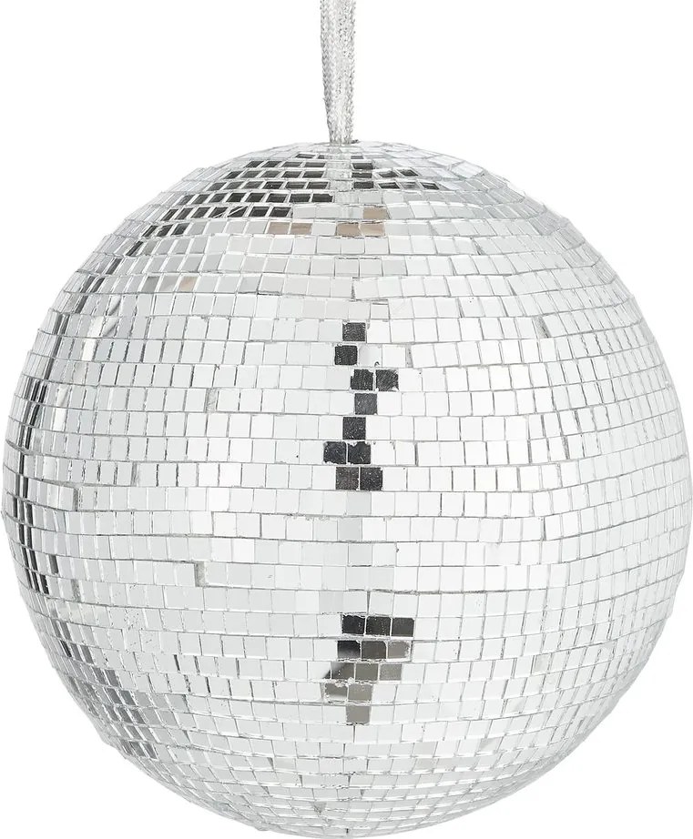DISCO akasztható disco gömb, Ø 15 cm, ezüst