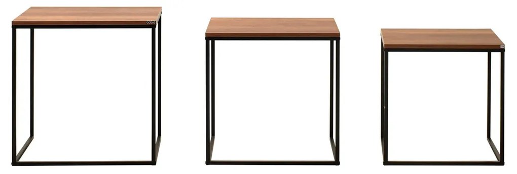 SHP 933 Walnut tárolóasztal, 3 db