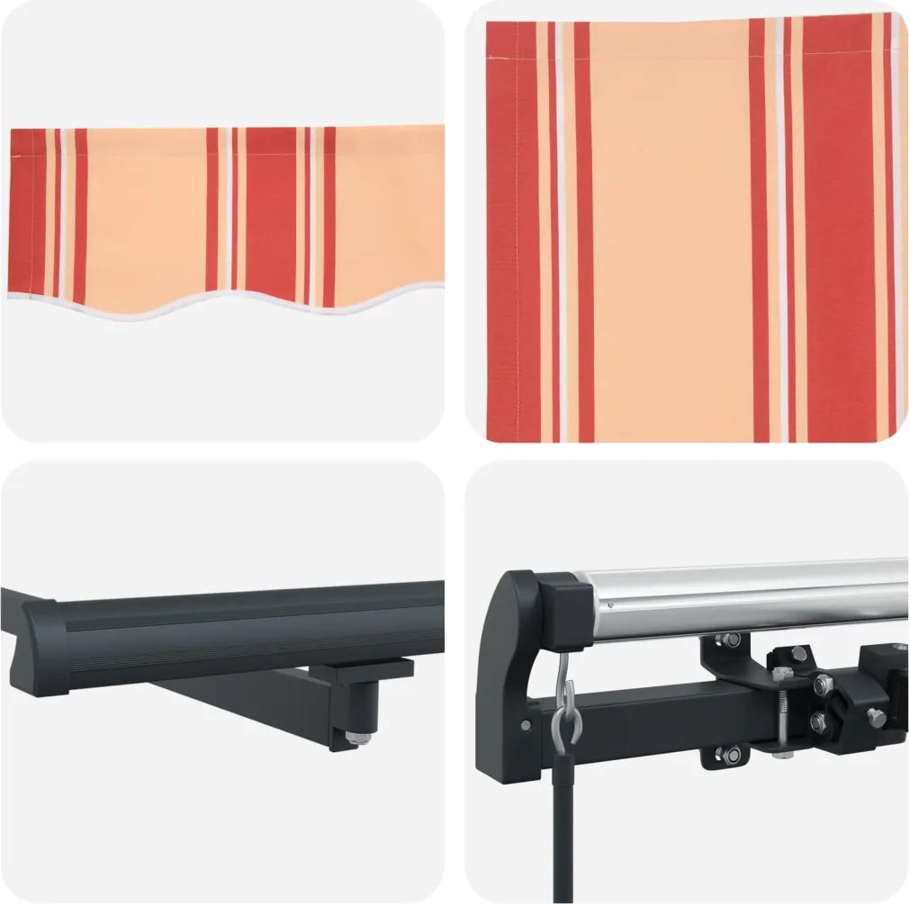 Behúzható napellenző Sárga és narancs 350 x 250 cm