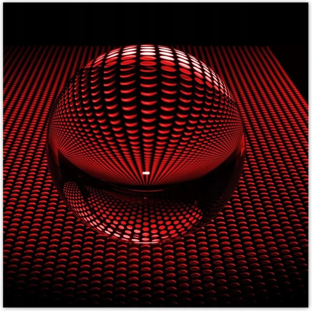 Poszterek 30x30 Piros gömb Disco