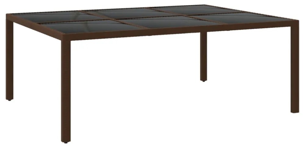 vidaXL 11 részes barna polyrattan kültéri étkezőgarnitúra