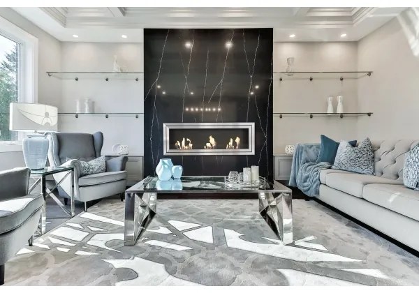 Kratki JULIET/1800/TUV - Beépíthető BIO kandalló JULIET 65x180 cm 3x2,5kW króm