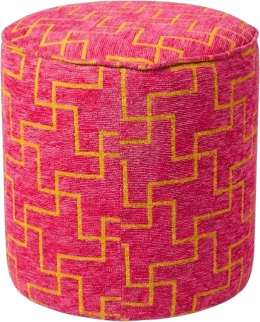 XENOS puff 39x35 cm, rózsaszín-lila