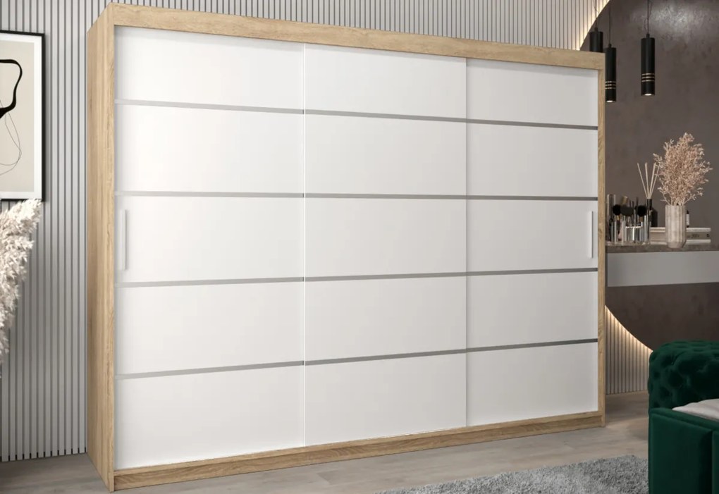 VETORA 1 150 tolóajtós szekrény, 150x200x62, fehér