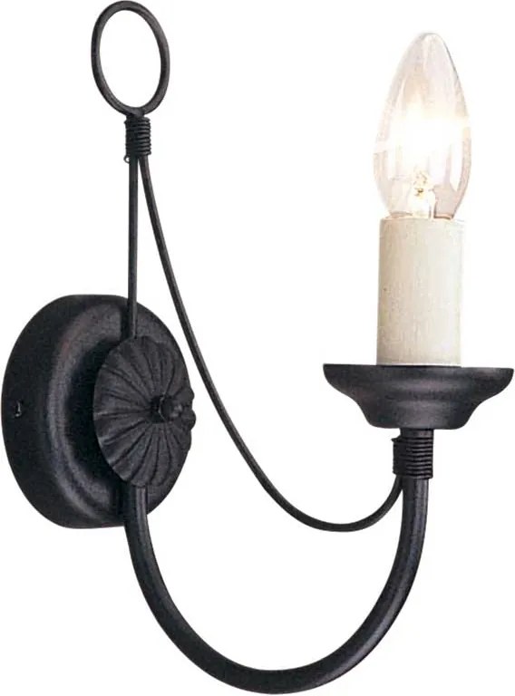 Elstead klasszikus fali lámpa carisbrooke fekete elscb1-black