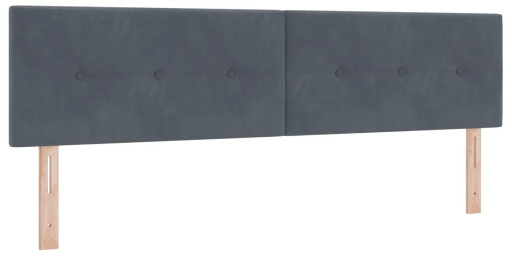 vidaXL Boxspring Ágy Matrac Sötétszürke 180x200 cm Bársony
