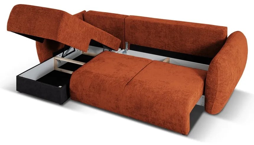 Narancssárga sarokkanapé (bal oldali) Matera – Cosmopolitan Design