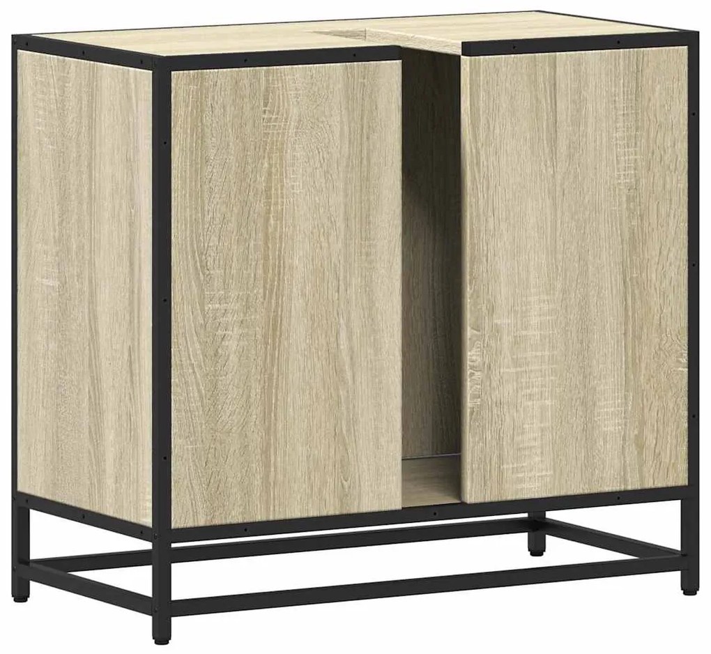 sonoma tölgyfa fürdőszobai mosdószekrény 65 x 33 x 60 cm