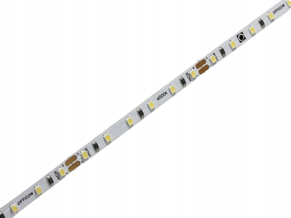 Led Szalag 24V DC 7,2W /m 600 Smd 2216 IP20 4mm Fehér Hideg 6000K Opticon