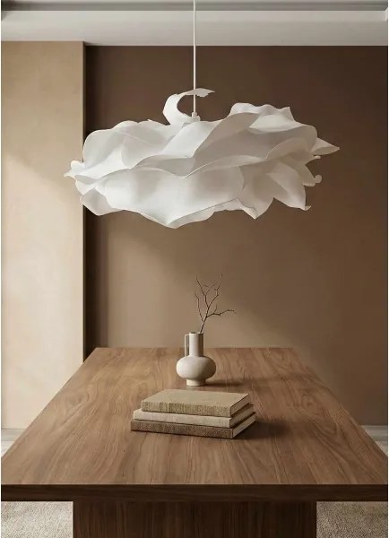Kábeles csillár CLOUDY 1xE27/40W/230V Ø 58 cm fehér