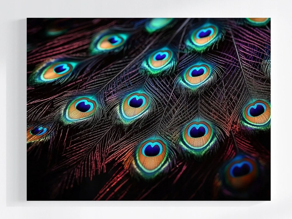 Vászonkép Canvas Páva Tollak Páva Színes Szemek Természet Peacock 80x60