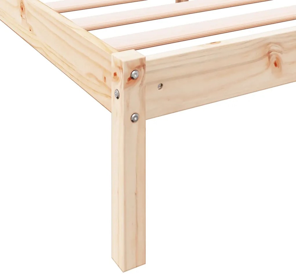 tömör fenyőfa extra hosszú ágykeret matrac nélkül 140 x 210 cm