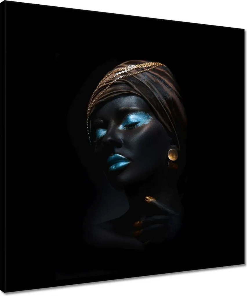 Vászonkép 50x50 Türkiz smink Make-Up