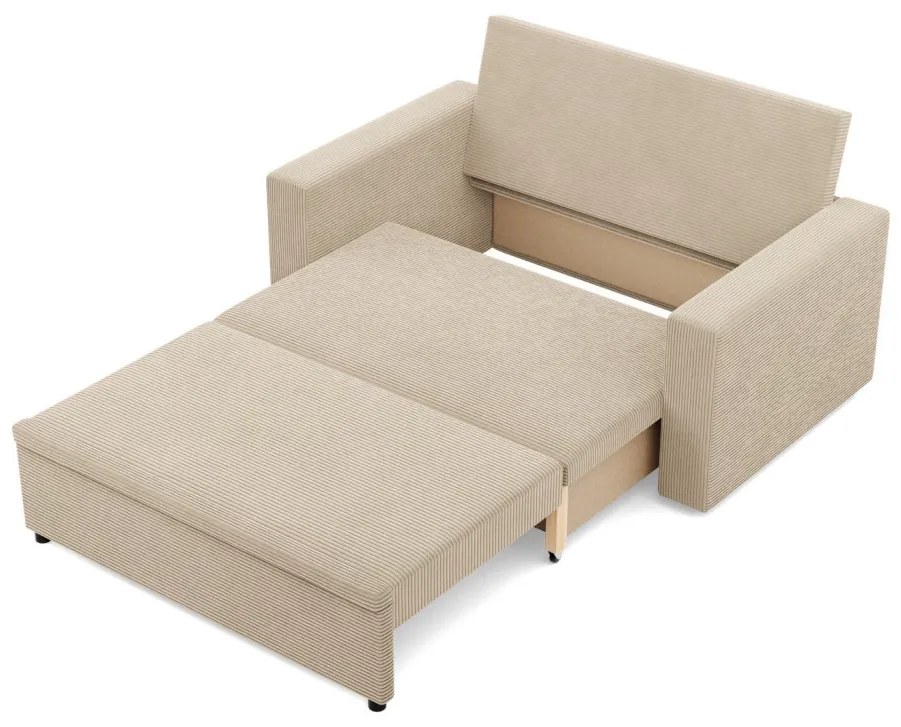 Zeus kanapé, kordbársony, hab töltet, egyenes kartámasz, bézs