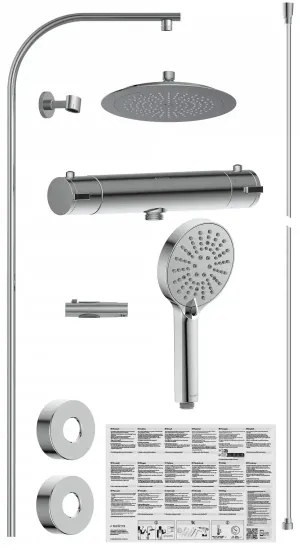 Schütte 60046 - Termosztátos zuhanyszett MADURA FRESH fényes króm