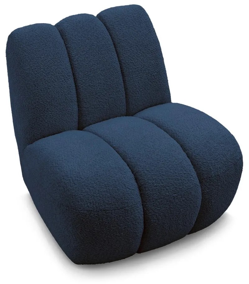 Sötétkék buklé fotel Janissaire – Bobochic Paris