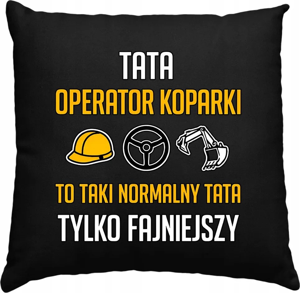 Párna Apának Kotrógép kezelő Fekete