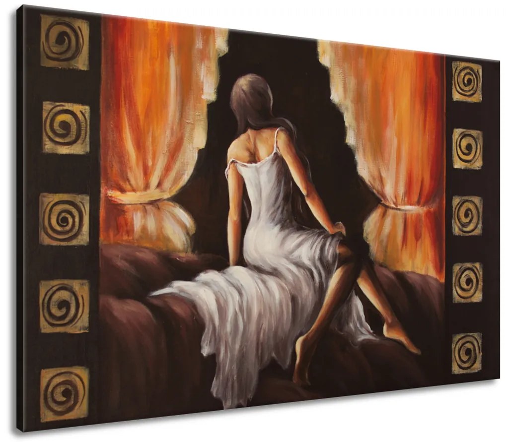 Gario Kézzel festett kép Szép lány Méret: 120 x 80 cm