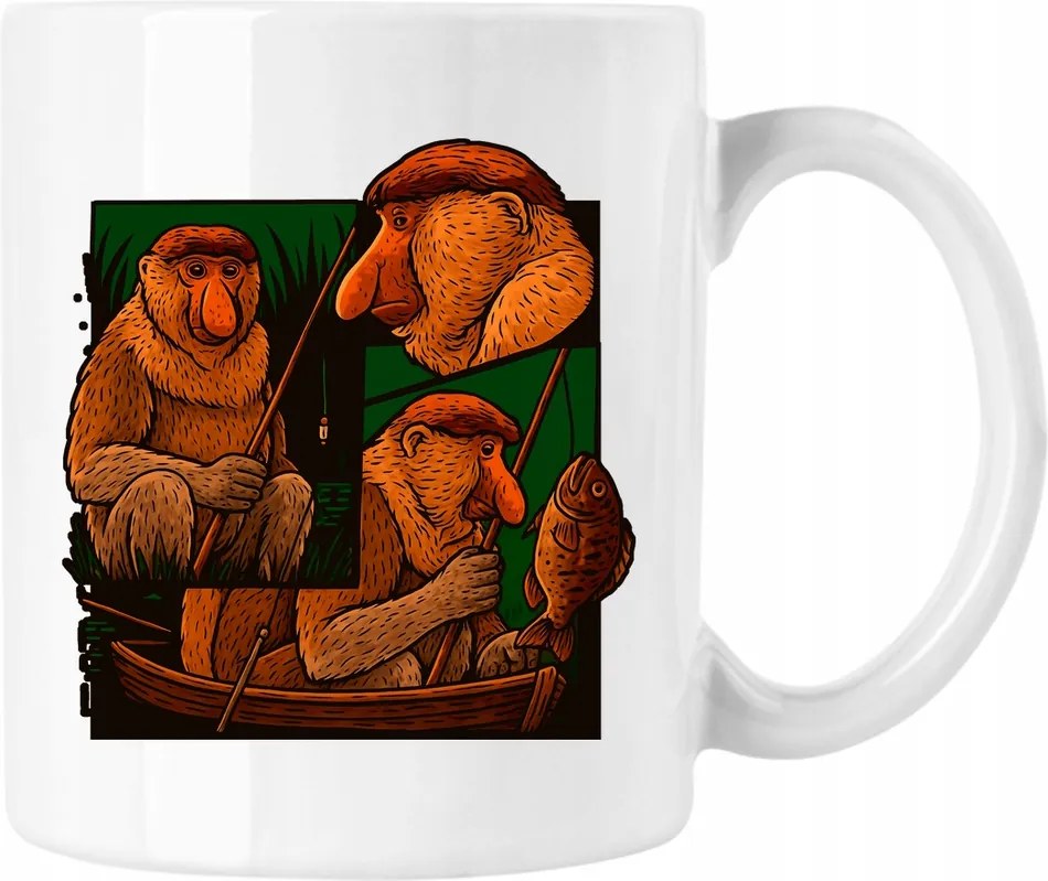 Horgász bögre Horgász Janusz Wiral 2 Fehér 330ml