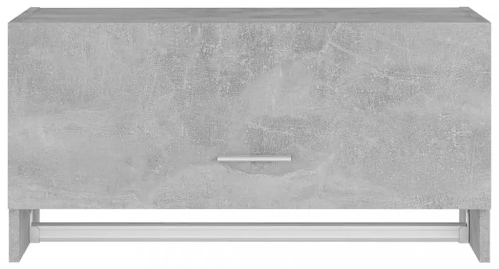 betonszürke szerelt fa ruhásszekrény 70 x 32,5 x 35 cm