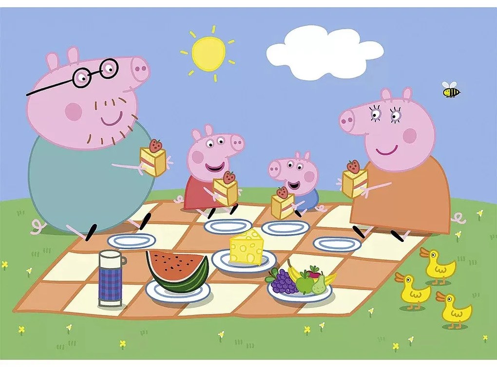 Peppa malac Picnic and School 2x60 db-os puzzle Clementoni