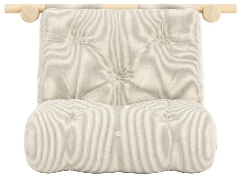 Krémszínű kordbársony fotel Hooked – Karup Design