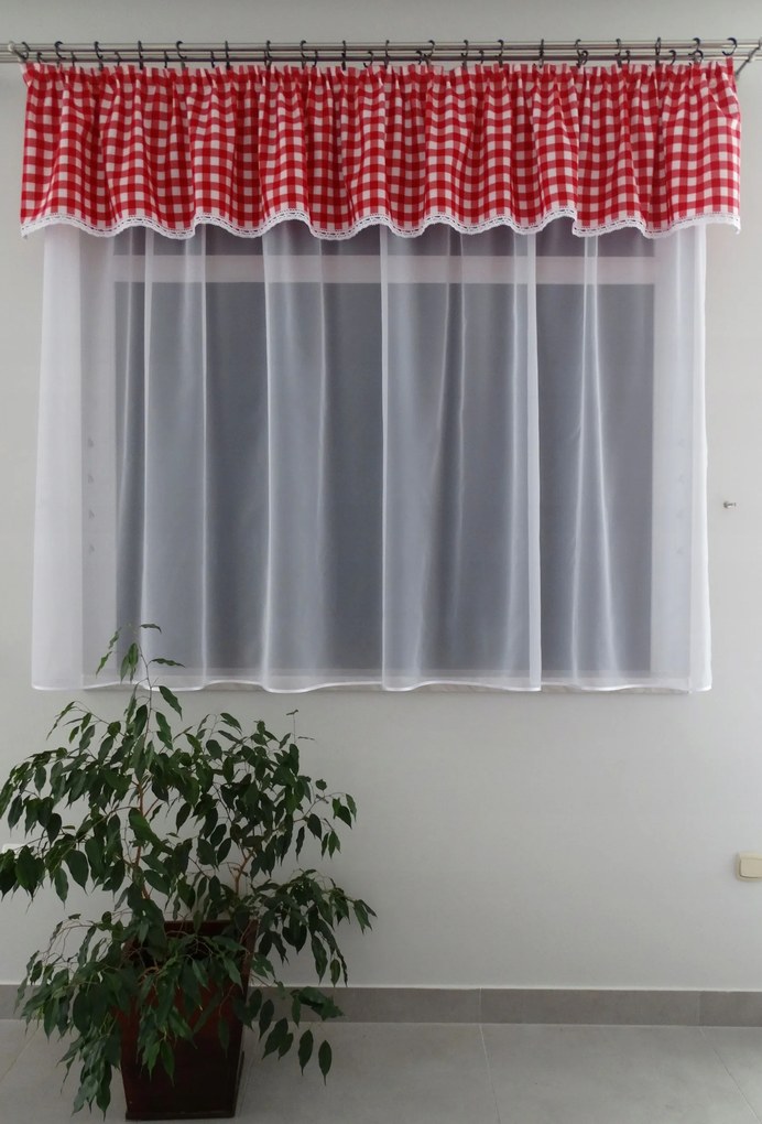 Mg Karnis Irigy Hónaljmirigy Kockás Piros 300x40cm