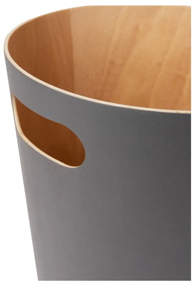 Sötétszürke fa szemetes 7,5 l Woodrow – Umbra