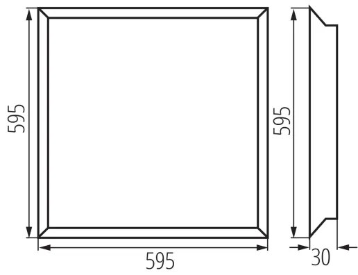 Kanlux 31169 - LED mennyezeti panel BAREV ECO LED/36W/230V 4000K 60x60 cm