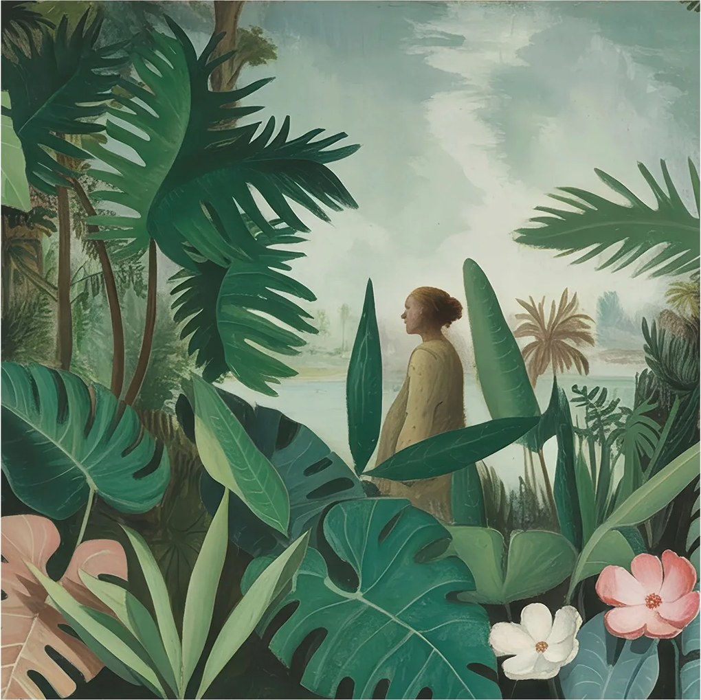 Fotótapéta Flizelin Dekoratív Hálószoba Egzotikus dzsungel 250x250