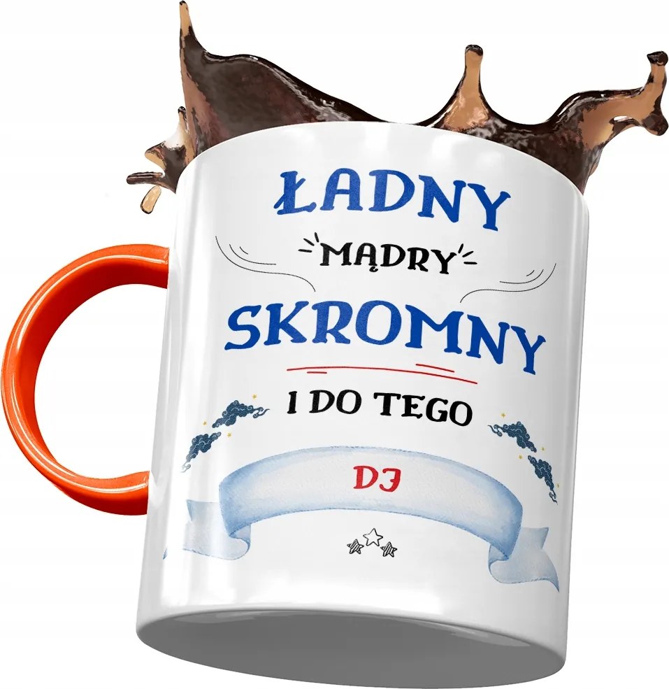 Narancssárga bögre Dj-nek Szép Okos Nyomtatott Fotóval