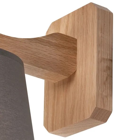 Fali lámpa ANDREA 1xE27/60W/230V tölgy/szürke